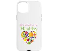 It's Cool To Be Healthy -Love Vegan, Animal Vegetarian Peace Case for iPhone 15 Plus