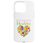 It's Cool To Be Healthy -Love Vegan, Animal Vegetarian Peace Case for iPhone 15 Pro Max