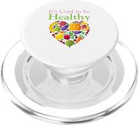 It's Cool To Be Healthy -Love Vegan, Animal Vegetarian Peace PopSockets PopGrip for MagSafe