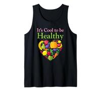 It's Cool to Be Healthy -Love Vegan, Animal Vegetarian Peace Tank Top