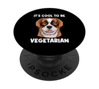 It's Cool To Be Vegetarian Vegetable Eaters St. Bernard Dog PopSockets Adhesive PopGrip