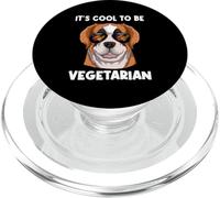 It's Cool To Be Vegetarian Vegetable Eaters St. Bernard Dog PopSockets PopGrip for MagSafe
