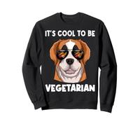It's Cool To Be Vegetarian Vegetable Eaters St. Bernard Dog Sweatshirt