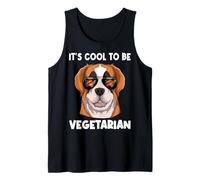 It's Cool to Be Vegetarian Vegetable Eaters St. Bernard Dog Tank Top