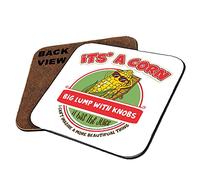 It's Corn A Big Lump with Knobs It Has The Juice It's Corn Funny Meme Coaster Tableware, Coffee/Tea/Drink Coaster. (Square Shaped Coaster)