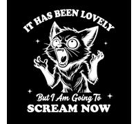 It's Cute but Now I'm Gonna Scream Angry cat Engraving Decals 67.2x76.3cm Can Modify and add Information White