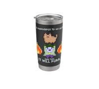 It's Dangerous Alone Take This It Will Purr Cat Retro Gamer Stainless Steel Insulated Tumbler