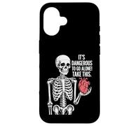 It's Dangerous To Go Alone Skeleton Heart Case for iPhone 16