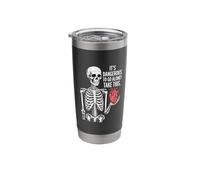 It's Dangerous to Go Alone Skeleton Heart Stainless Steel Insulated Tumbler