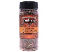 It's Delish Dried Red and Green Bell Peppers Mix 3 Oz Medium Jar