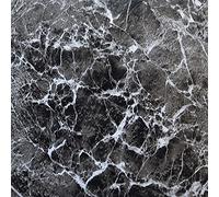 It's DIY Time 30 VINYL FLOOR TILES: Black/Grey Marble SELF-STICK