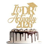It's DR Actually 2026 Cake Topper, Congrats Doctorate Degree, Congrats Doctor/PHD, Medical School Graduation Decor, 2026 Phd Graduation Party Decorations (Gold)