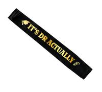 "It's Dr Actually" PhD Graduation Sash White Satin Doctorate Gift 2026