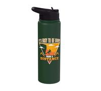 It's Easy to be Brave from a Distance - Bolder Rock Climber Stainless Steel Insulated Water Bottle