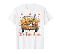 It's Fall Y'all American Bulldog Dog On Truck Thanksgiving T-Shirt
