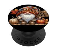 Its Fall Yall Autumn Gnome Stuff Falling Leaves And Pumpkin PopSockets Adhesive PopGrip