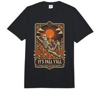Its Fall Yall Autumn Skeleton Comfort Colors Adult Heavyweight T-Shirt