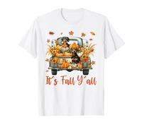 It's Fall Y'all Dachshund Dog On Truck Thanksgiving Kids T-Shirt
