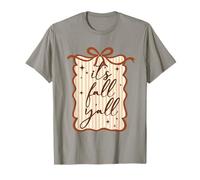 It's Fall Y'all Thanksgiving Coquette Bow Autumn Season Girl T-Shirt