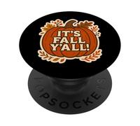 It's Fall Y'all! Vintage Autumn Lover Pumpkin Leaves Retro PopSockets Adhesive PopGrip