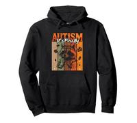 It's Finally Autism Tsim Awareness Autumn Autistic Raccoon Pullover Hoodie