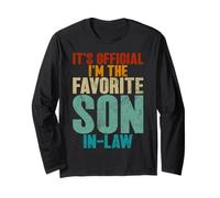 It's Finally Official I'm The Favorite Son In Law Retro Long Sleeve T-Shirt