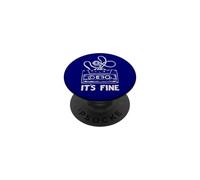 It's Fine Cassette Tape Design - Retro Music Humor Vintage PopSockets Adhesive PopGrip