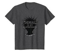 It's Fine Denial is My Superpower Funny Sarcastic Quote T-Shirt, Kids, Dark Heather Grey, 6 Years