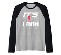It's Fine I Ran Today Run Jogging Runner Running Jogger Raglan Baseball Tee