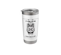 Its Fine Im Fine Coffee Bat Stainless Steel Insulated Tumbler