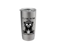 Its Fine Im Fine Coffee Bear Stainless Steel Insulated Tumbler
