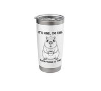 Its Fine Im Fine Coffee Capybara Stainless Steel Insulated Tumbler