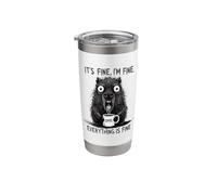 Its Fine Im Fine Coffee Capybara Stainless Steel Insulated Tumbler