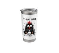 Its Fine Im Fine Coffee Chicken Stainless Steel Insulated Tumbler