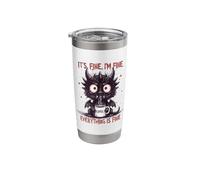 Its Fine Im Fine Coffee Dragon Stainless Steel Insulated Tumbler