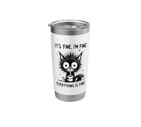 Its Fine Im Fine Coffee Fox Stainless Steel Insulated Tumbler