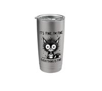 Its Fine Im Fine Coffee Fox Stainless Steel Insulated Tumbler