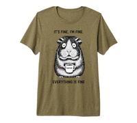Its Fine Im Fine Coffee Guinea Pig Premium T-Shirt