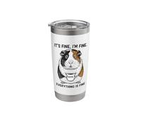 Its Fine Im Fine Coffee Guinea Pig Stainless Steel Insulated Tumbler