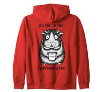 Its Fine Im Fine Coffee Guinea Pig Zip Hoodie