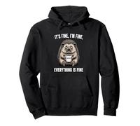 Its Fine Im Fine Coffee Hedgehog Pullover Hoodie