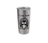 Its Fine Im Fine Coffee Hedgehog Stainless Steel Insulated Tumbler