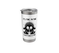Its Fine Im Fine Coffee Sheep Stainless Steel Insulated Tumbler
