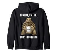 Its Fine Im Fine Coffee Turtle Zip Hoodie