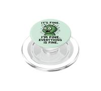It's Fine, I'm Fine Everything Is, Alien Monster Meme PopSockets PopGrip for MagSafe