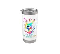 It's fine I'm fine Everything is fine Amusing and Funny cat Stainless Steel Insulated Tumbler
