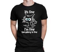 Its Fine I'm Fine Everything is Fine Cat Men's T-Shirt