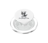 Its Fine I'm Fine Everything is Fine Funny Border Collie Dog PopSockets PopGrip for MagSafe