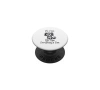 It's Fine I'm Fine Everything is Fine Funny Shih Tzu Dog PopSockets Adhesive PopGrip