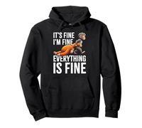 It's Fine I'm Fine Everything Is Fine Punch The Monkey Pullover Hoodie